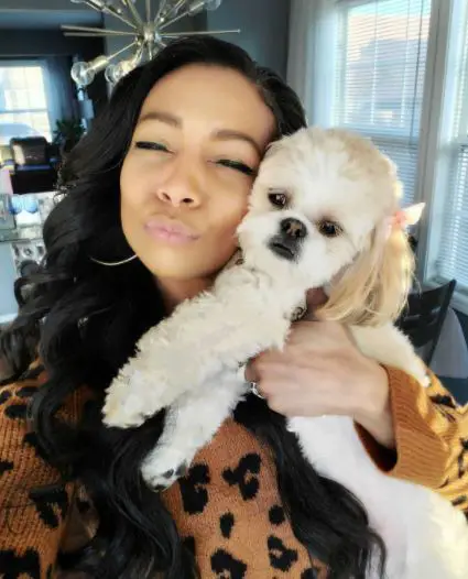 Shea-Hicks-Whitfield-with-her-puppy-Sofia