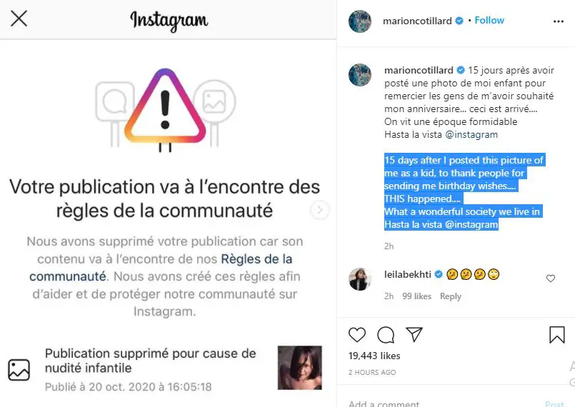 Instagram Just Pissed Off Academy Award Winner Marion Cotillard